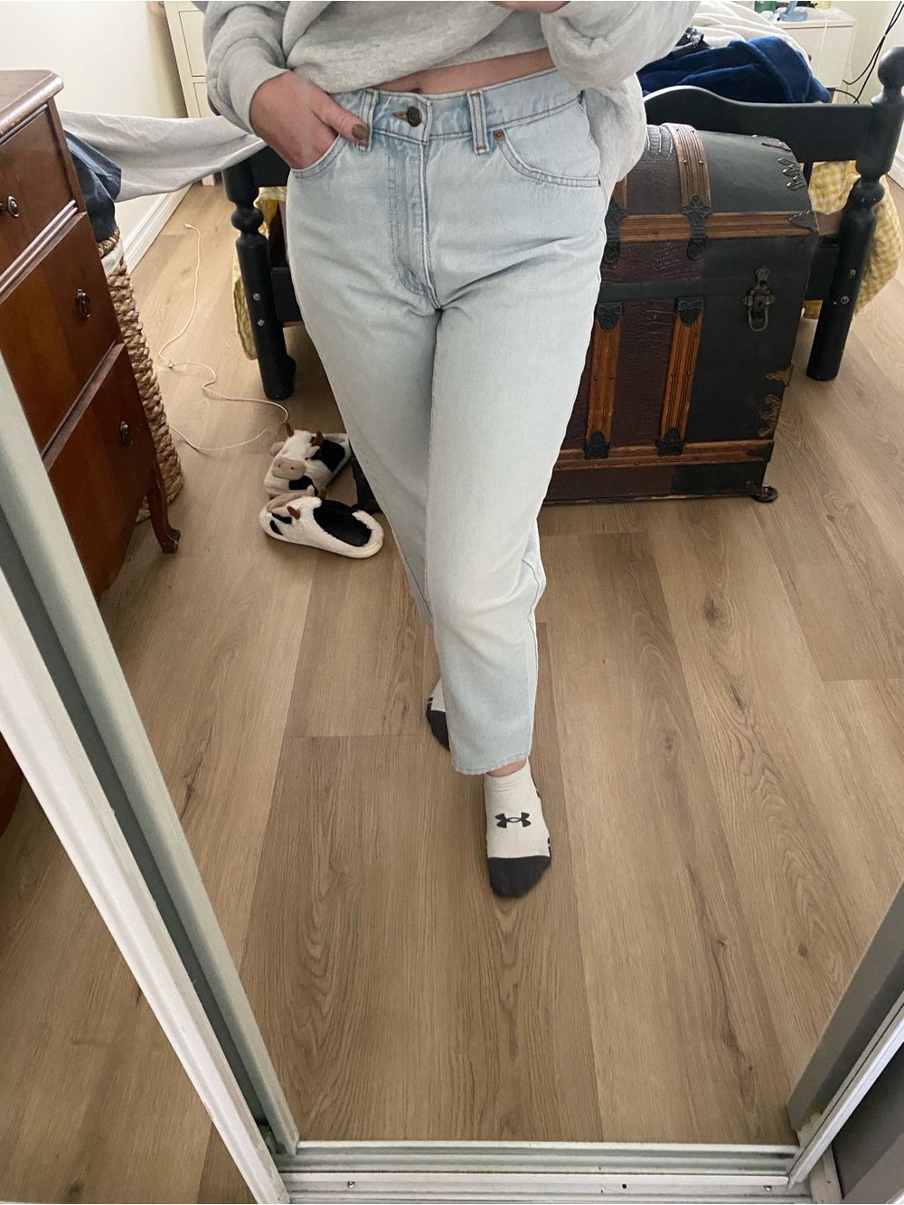VINTAGE ORANGE TAG Light Wash Women's High-Rise Straight Levi’s Jeans